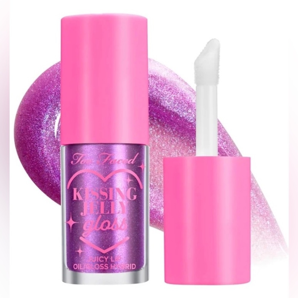 Too Faced Kissing Jelly Lip Oil Gloss Birthday Kiss Limited Edition